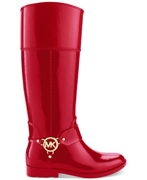 michael kors rain boots red